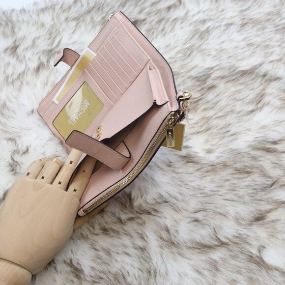 Michael Kors Jet Set Travel Double Zip Wristlet Phone Wallet - Picture 8 of 10